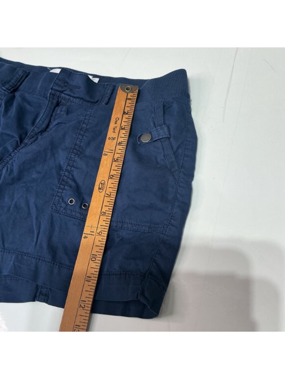 Sonoma Goods For Life Women's Navy Blue Cotton Stretch Shorts Size 10 W/ Pockets - Picture 9 of 10